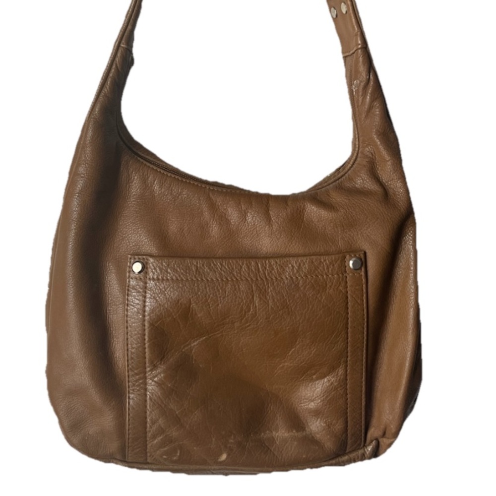 Coronado Leather Co. Tan Leather Shoulder Bag Concealed Carry Hidden  Pocket tan
